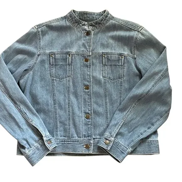Crazy Horse (LP) Denim Jacket Clean Lines Women's Petite Large - Picture 9 of 15